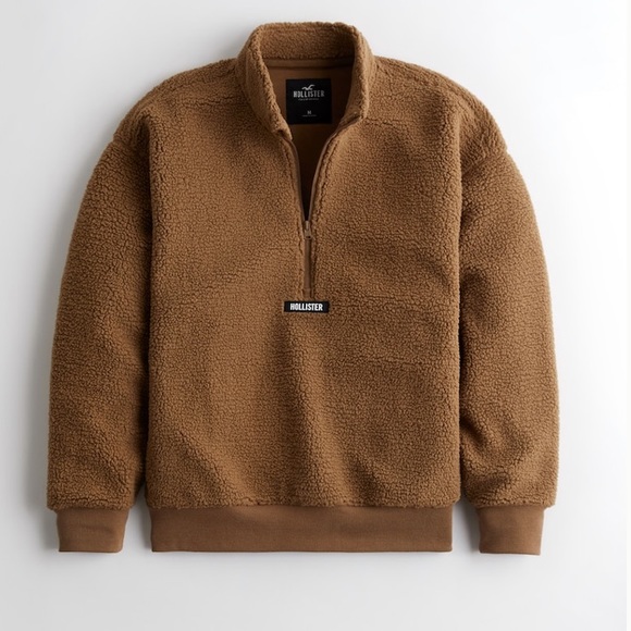 Hollister Tops - Sherpa Half-Zip Sweatshirt